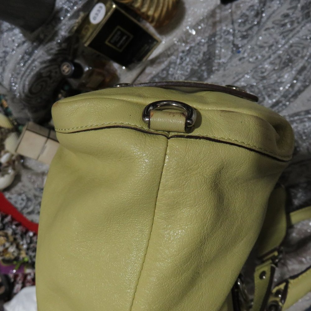 Coach Soho East West Satchel Mustard Yellow Gold Handbag Purse Tote - Picture 6 of 16